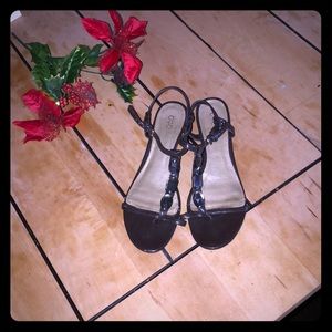 Dark brown Cato ankle strap sandals